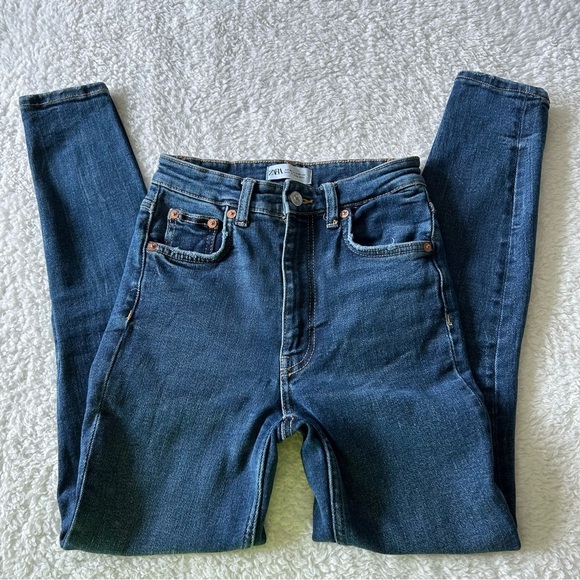 Zara High Waisted Skinny Jeans Size 2 - Picture 3 of 5